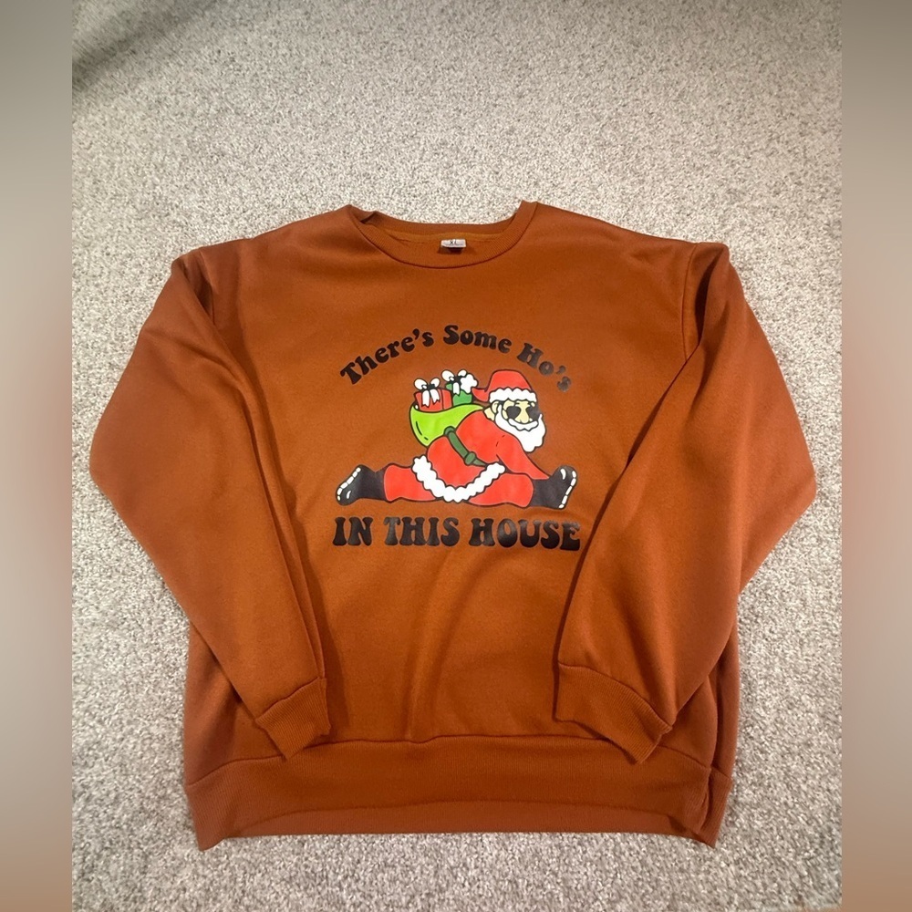 Great condition women’s XL funny Christmas Santa clause sweatshirt